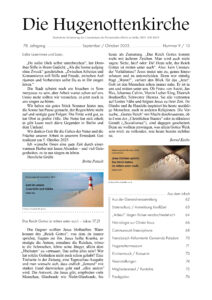 Titelblatt der Gemeindezeitung Hugenottenkirche Berlin, Ausgabe September Oktober 2025